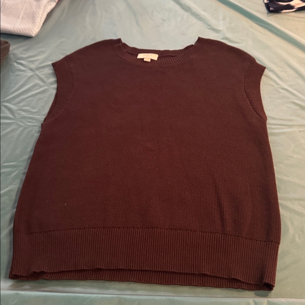 LOFT Rich Brown Knit Sweater